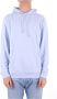 Hugo Boss hoodie sweater lichtblauw effen 100% katoen - Thumbnail 4