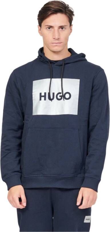 HUGO Hoodie met labelprint model 'Duratschi'