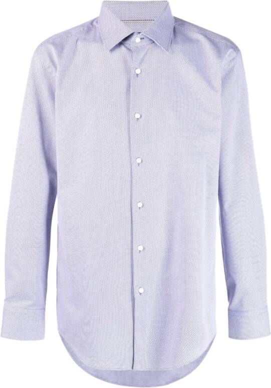 Hugo Boss Casual Shirts Blauw Heren