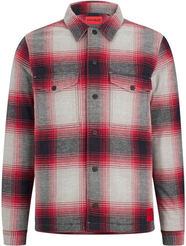 HUGO Overhemdjack met tartanruit model 'Enalu'