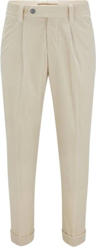 Hugo Boss Cropped Trousers Wit Heren