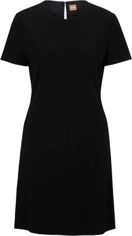 BOSS Black Women Mini-jurk met ronde hals model 'Donalara'