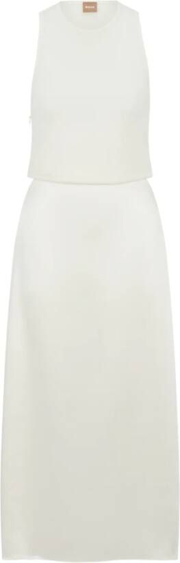 Hugo Boss Dag Maxi -jurk White Dames