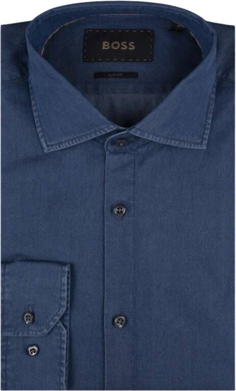 Hugo Boss Formal Shirts Blauw Heren