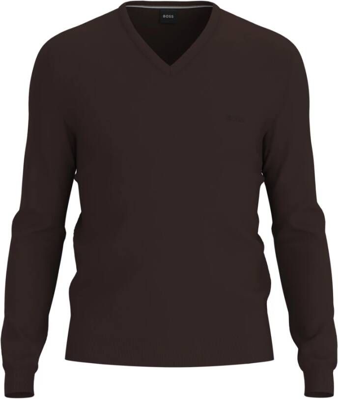 Hugo Boss Gebreide kleding met V-hals Bruin Heren