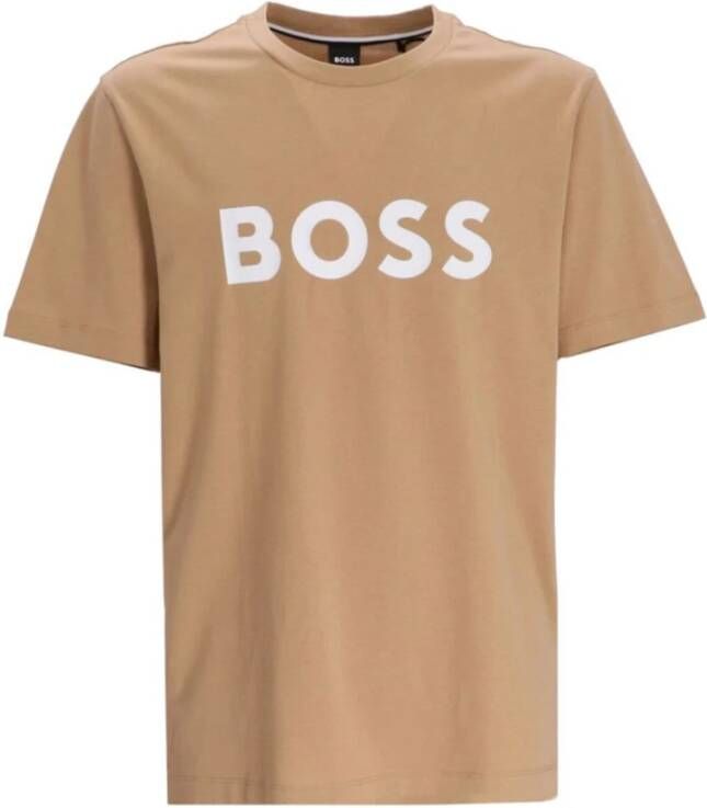 Hugo Boss Heren Beige T-shirt Tiburt Model 50495742 260 Beige Heren