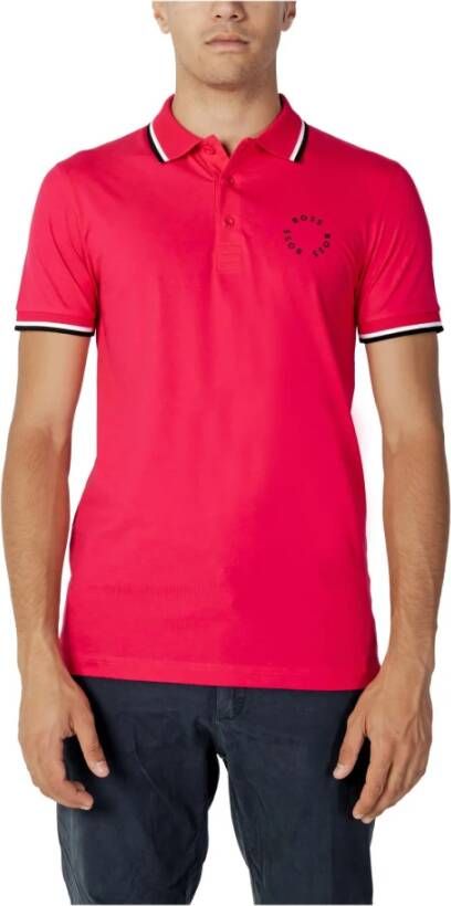 Hugo Boss Heren Fuchsia Polo Shirt Roze Heren
