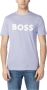 Hugo Boss Heren Print T-shirt Liliac Korte Mouw Purple Heren - Thumbnail 2