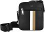 Hugo Boss Heren Ray NS Rits Schoudertas van Imitatieleer met Kenmerkende Streepdetails Black Heren - Thumbnail 3