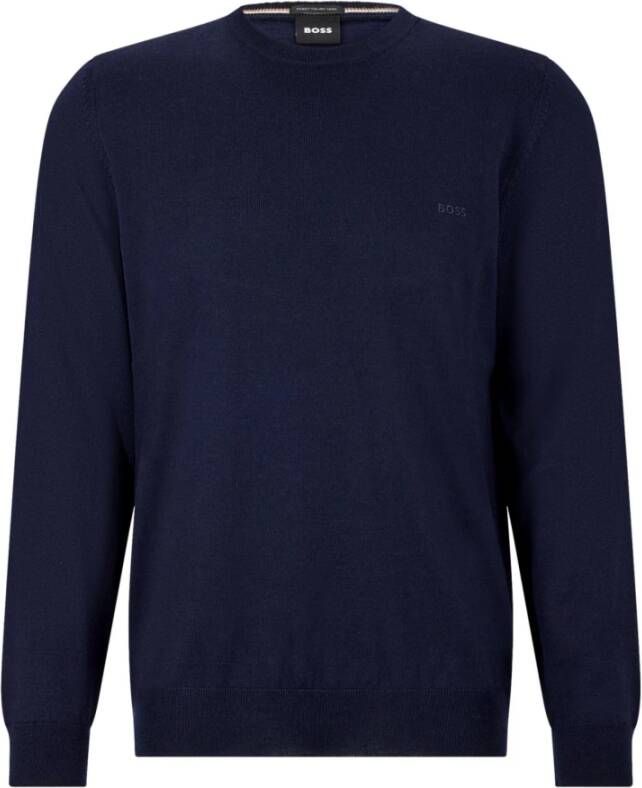 Hugo Boss Heren Wollen Trui Botto-L 50476364 Blauw Heren