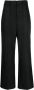 Hugo Boss Hoge taille rechte pasvorm wollen broek Zwart Dames - Thumbnail 1