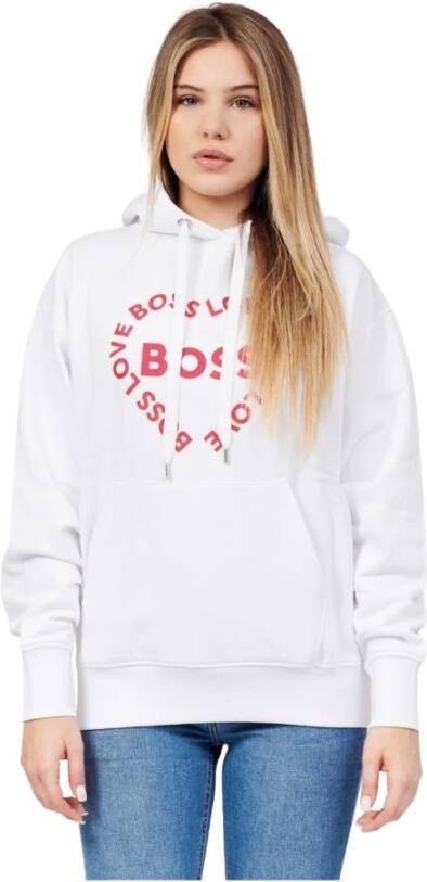 Hugo Boss Hoodies Wit Dames