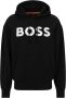 Boss Zwarte Katoenen Sweatshirt met Logo Print Black Heren - Thumbnail 6