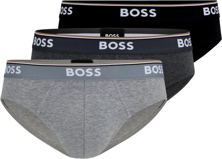 Hugo Boss 3-Pack Katoenen Briefs met Logotailleband Multicolor Heren - Foto 3