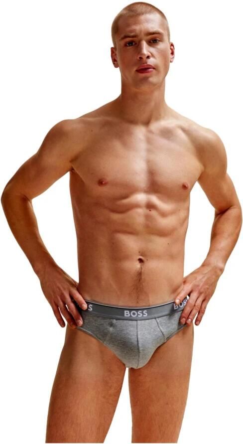 Hugo Boss 3-Pack Katoenen Briefs met Logotailleband Multicolor Heren - Foto 11