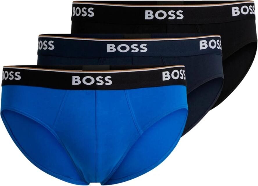 Hugo Boss 3-Pack Katoenen Briefs met Logotailleband Multicolor Heren - Foto 3