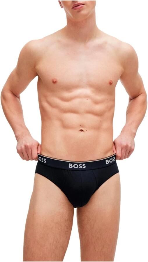 Hugo Boss 3-Pack Katoenen Briefs met Logotailleband Multicolor Heren