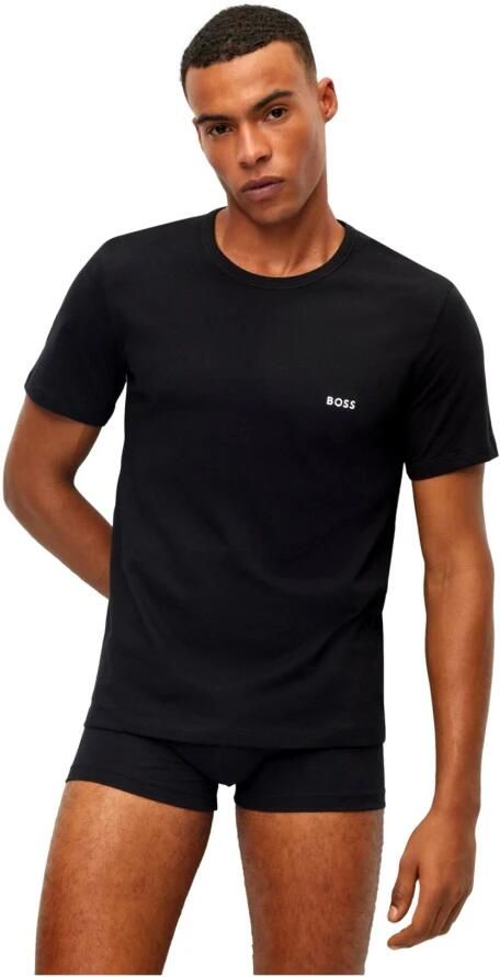 Hugo Boss 3-Pack Katoenen Jersey Logo Intieme T-Shirts Meerkleurig Heren