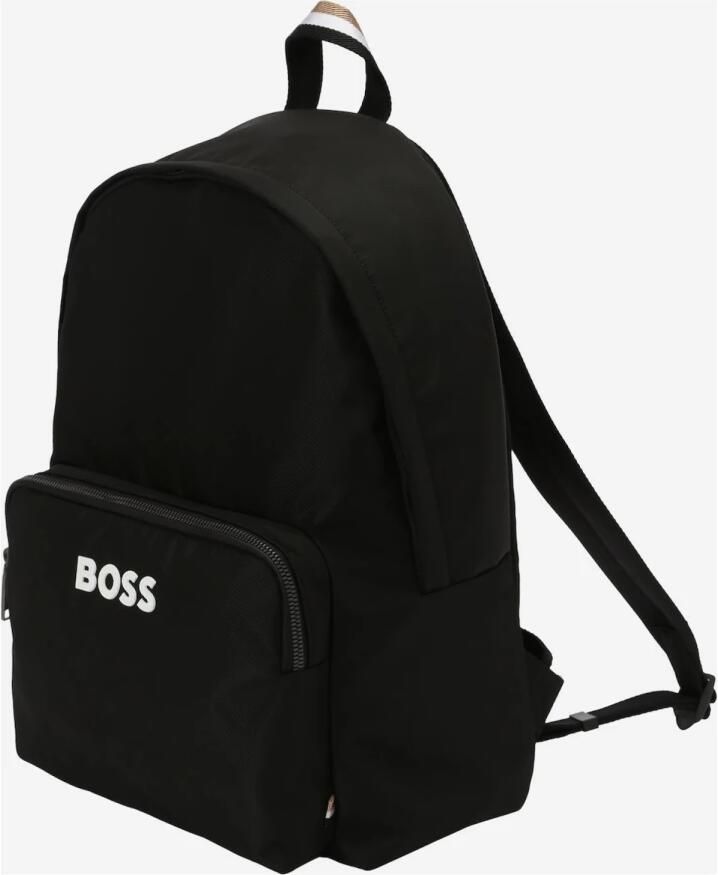 Hugo Boss Gerecyclede Textuur Rugzak met Laptopvak Black Heren