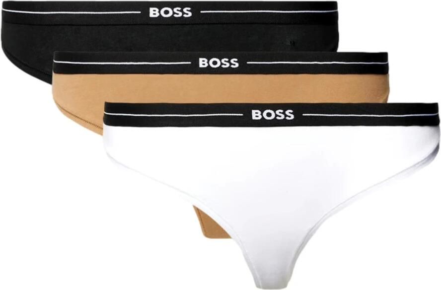 Hugo Boss 3P Thong Multicolor Katoen Elastische Tailleband Multicolor Heren