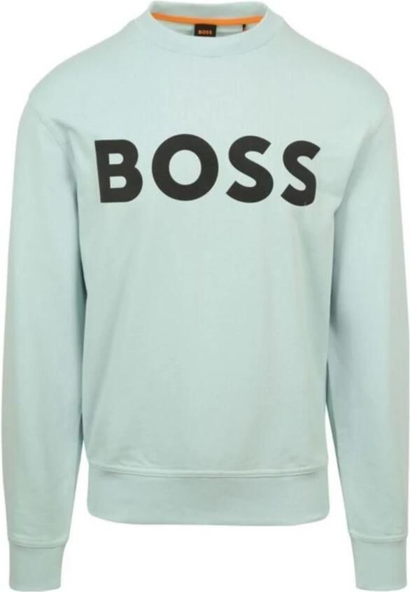 Hugo Boss Heren Sweatshirt Turquoise Ronde Hals Lange Mouw Blue Heren - Foto 5