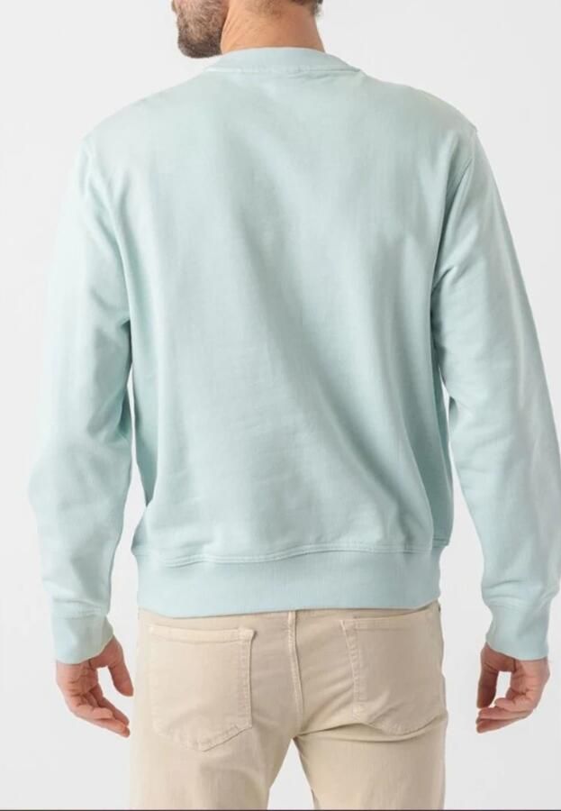 Hugo Boss Heren Sweatshirt Turquoise Ronde Hals Lange Mouw Blue Heren - Foto 4