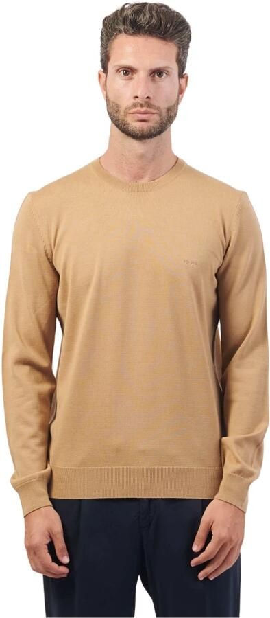 Boss Gebreide pullover van scheerwol met labelstitching model 'Botto' - Foto 8