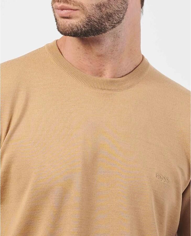 Boss Gebreide pullover van scheerwol met labelstitching model 'Botto' - Foto 2