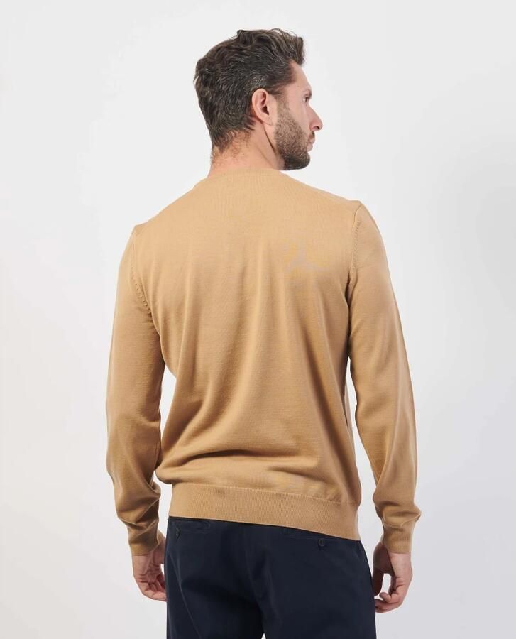 Boss Gebreide pullover van scheerwol met labelstitching model 'Botto' - Foto 5