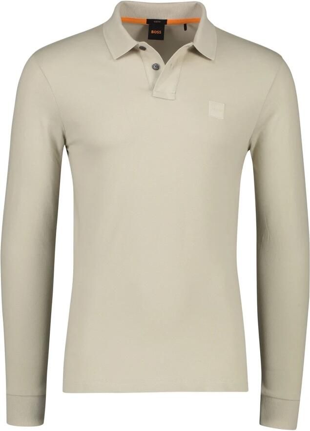 Boss Orange Slim fit poloshirt met labelbadge model 'Passerby' - Foto 7