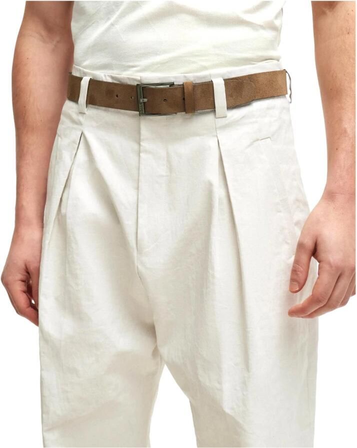 Hugo Boss Beige Suède Leren Riem met Logo Gesp Beige Heren - Foto 2