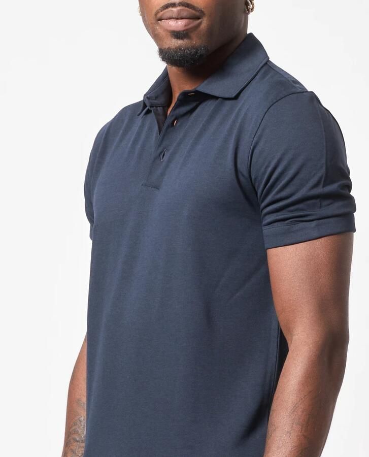 Boss Black Polo Shirt H-Press Klassieke Stijl Blue Heren - Foto 5