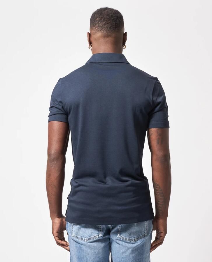 Boss Black Polo Shirt H-Press Klassieke Stijl Blue Heren - Foto 6