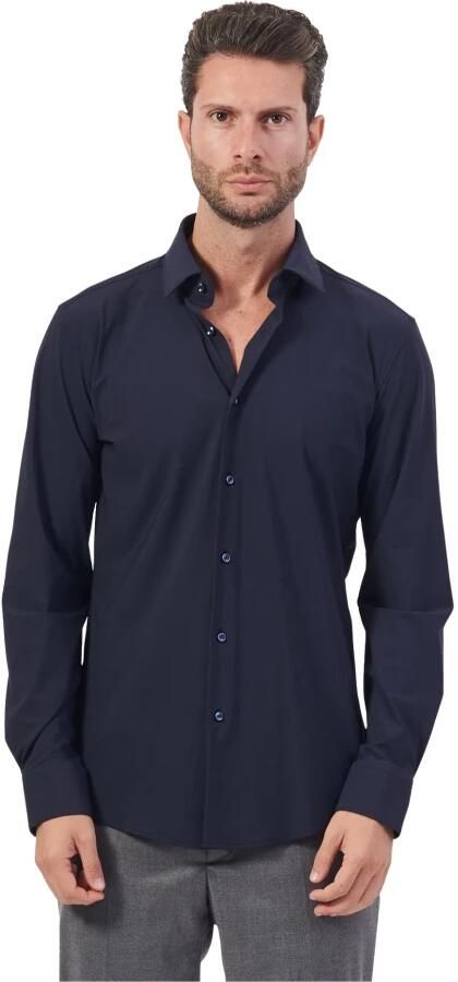 Hugo Boss Herenblouse van blauwe viscose Performance collectie Blue Heren - Foto 17