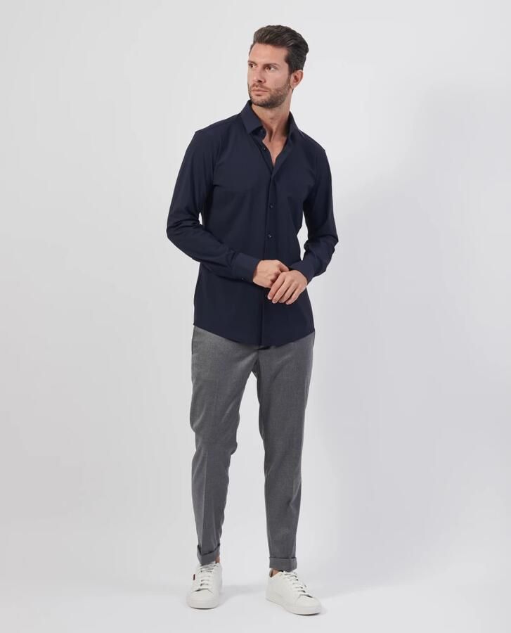 Hugo Boss Herenblouse van blauwe viscose Performance collectie Blue Heren - Foto 11