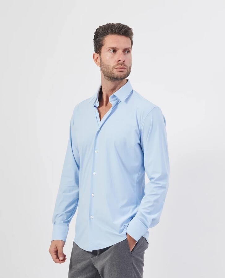 Hugo Boss Slim Fit Jersey Shirt P-HANK-s-kent Blue Heren - Foto 10