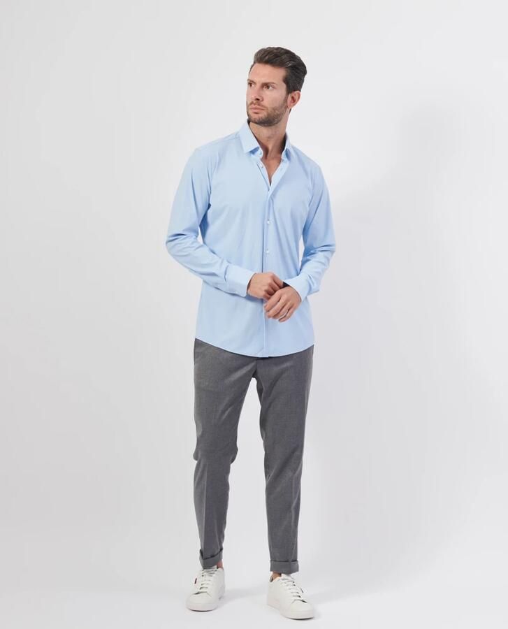 Hugo Boss Slim Fit Jersey Shirt P-HANK-s-kent Blue Heren - Foto 11