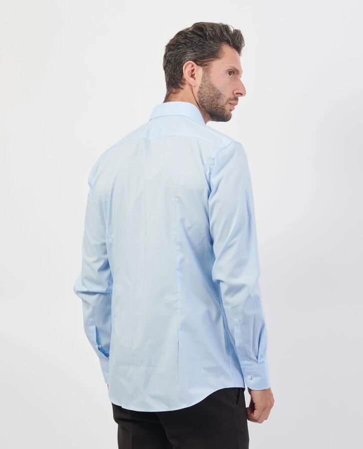 Boss Slank fit shirt gemaakt van ijzerlichtelastische katoenen popeline Blauw Heren - Foto 7