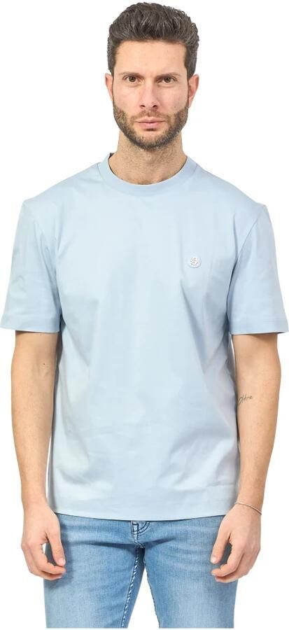 Hugo Boss Blauw T-shirt met Double B-monogram Blue Heren - Foto 5