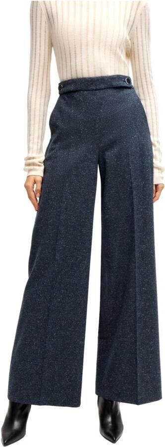 Boss Wide leg stoffen broek met persplooien model 'Tupita' - Foto 2