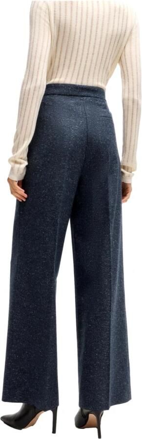 Boss Wide leg stoffen broek met persplooien model 'Tupita' - Foto 4