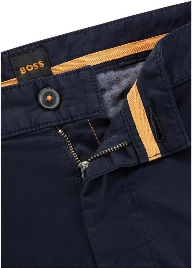 Hugo Boss Blauwe Katoenen Bermuda Shorts voor Mannen Blue Heren