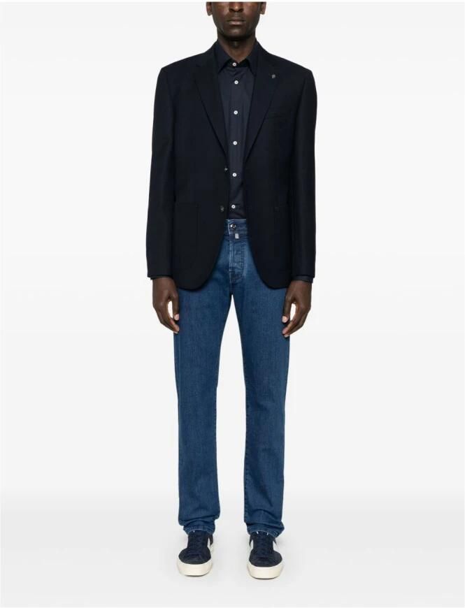 Boss Black Colbert H-Janson Stijlvol Zwart Overhemd Blue Heren - Foto 5