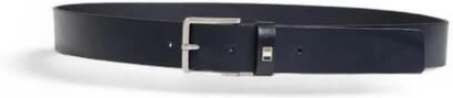 Boss Italiaanse Leren Riem met Metalen Detail Blue Heren - Foto 4