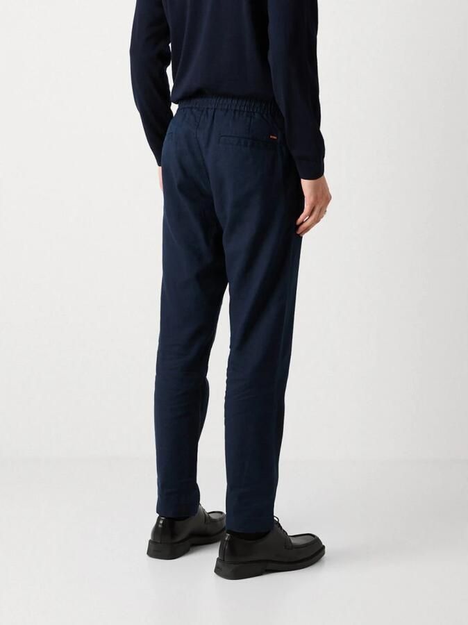 Boss Orange 'Tapered Fit linnen broek met tunnelkoord - Foto 3