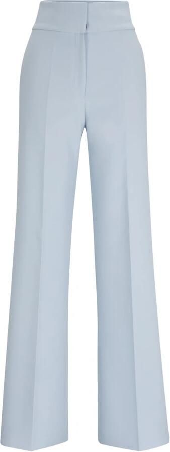 Hugo Boss Blauwe Marlene Broek Elastische Hoge Taille Blue Dames