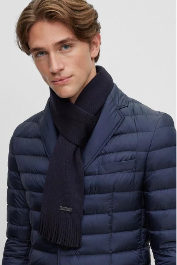 Boss Modieus sjaaltje Albas van scheerwol met raschel-brei 170 x 25 cm - Foto 4