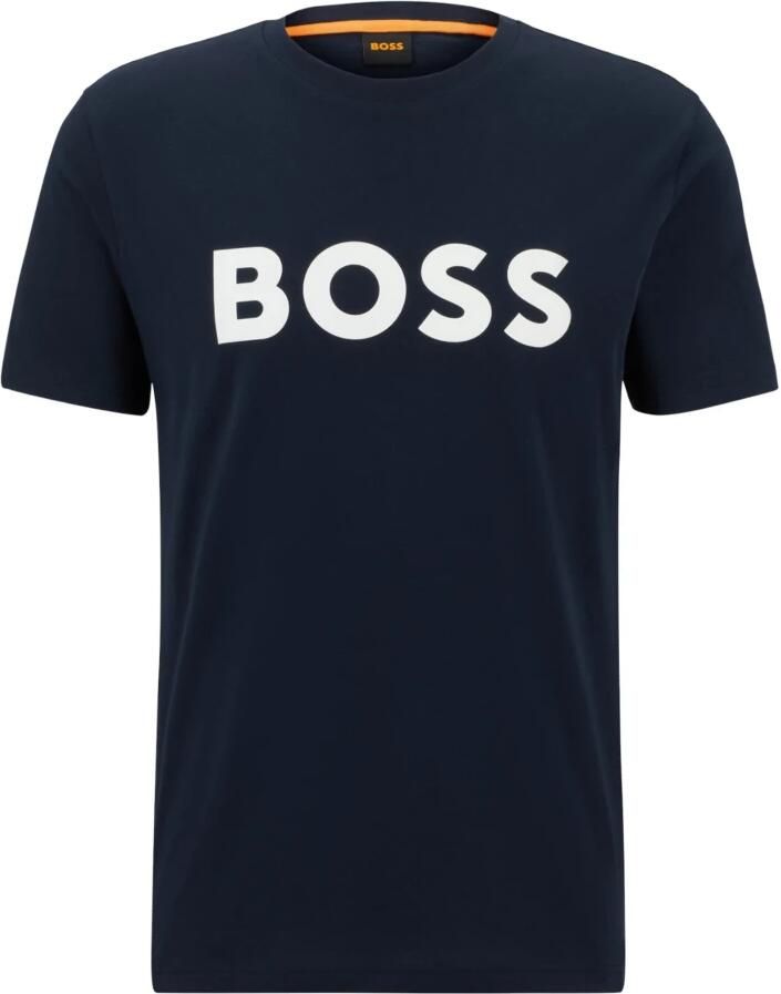 Boss T-shirt met applicatie met labelstitching model 'Tiburt' - Foto 8