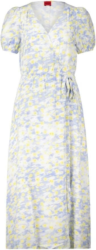 Hugo Boss Bloemen Wikkeljurk Multicolor Dames