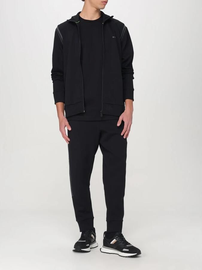 Hugo Boss Katoenen T-shirt met Front Logo Patch Black Heren - Foto 7